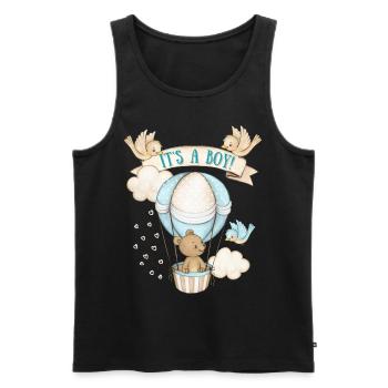 Baby-Boy, Teddybär-Baby, Cute-Design It's-A-Boy - Männer Premium Bio Tank Top - Schwarz - Vorne - AI Model Male 178 light (178cm)