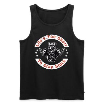 Muscel Car V8 Turbocharger Tuning Rennwagen - Männer Premium Bio Tank Top - Schwarz - Vorne - AI Model Male 178 light (178cm)