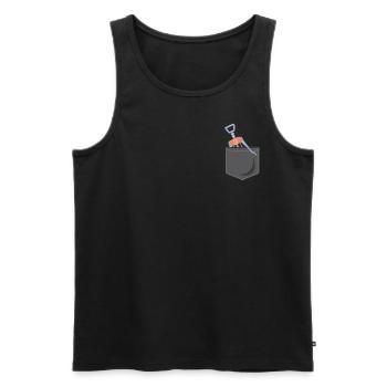 Sommelier Wine Drinking Tasting - Men's Premium Organic Tank Top - black - Front - Michal (187cm)