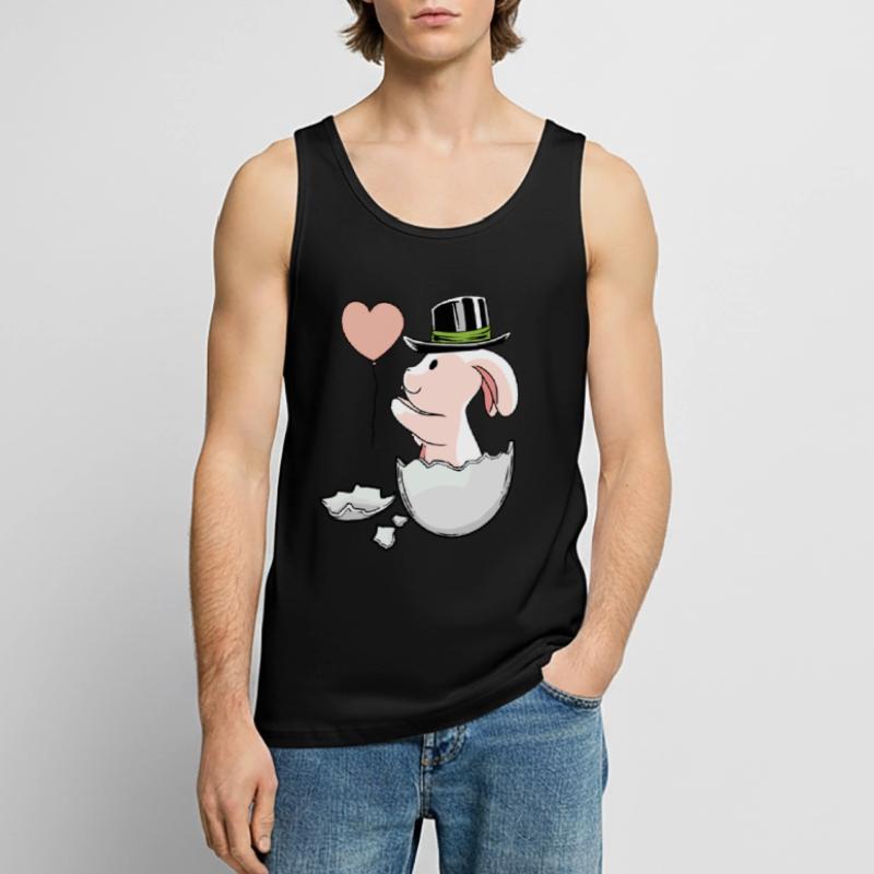 Easter Balloon EggShell Easter Rabbit Men's Premium Organic Tank Top