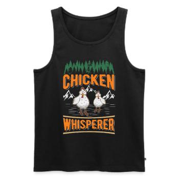 Chicken Whisperer Chicken Breeding Chicken Farmer - Men's Premium Organic Tank Top - black - Front - AI Model Male 178 light (178cm)