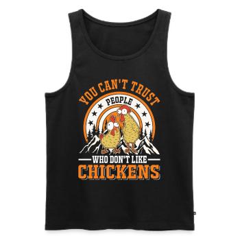 Chicken Chicken Breeding Chicken Farmer - Men's Premium Organic Tank Top - black - Front - AI Model Male 178 light (178cm)