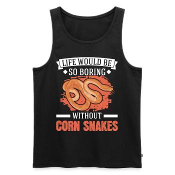 Corn Snake Cadeau Corn Snake - Débardeur bio Premium Homme - noir - Devant - Michal (187cm)
