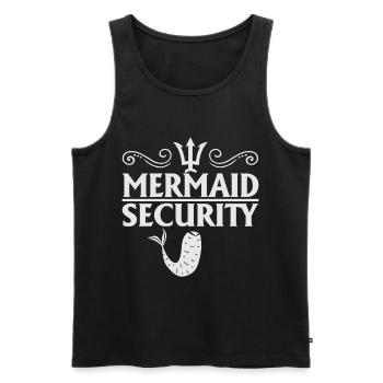 Mermaid Security - Männer Premium Bio Tank Top - Schwarz - Vorne - AI Model Male 178 light (178cm)