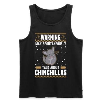 May spontaneously talk about Chinchillas - Männer Premium Bio Tank Top - Schwarz - Vorne - Michal (187cm)