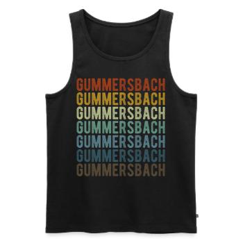 Gummersbach Stadt Retro Vintage - Männer Premium Bio Tank Top - Schwarz - Vorne - Michal (187cm)