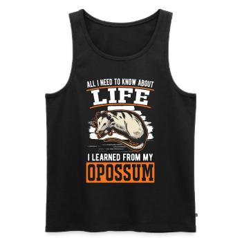 Opossum Geschenk Possum Beutelratte - Männer Premium Bio Tank Top - Schwarz - Vorne - AI Model Male 178 light (178cm)