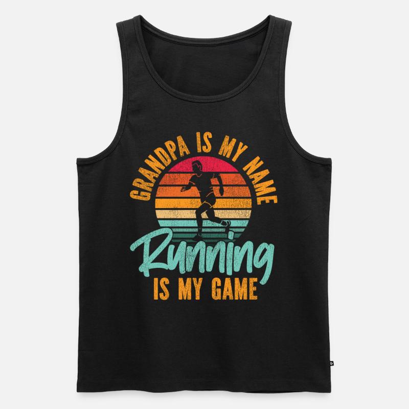 Running Runner Half Marathon - Männer Premium Bio Tank Top - Schwarz