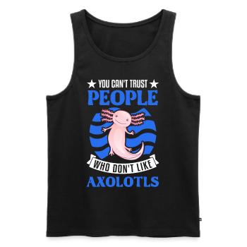 Axolotl Gift Tail Lurch Axolotl - Men's Premium Organic Tank Top - black - Front - Michal (187cm)