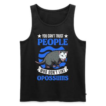 Opossum Gift Possum Pouch Rat - Men's Premium Organic Tank Top - black - Front - Michal (187cm)