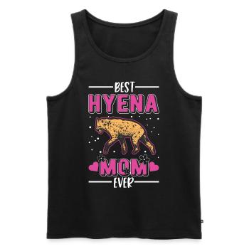 Best Hyena Mom Ever Hyänen Mama Erdwolf - Männer Premium Bio Tank Top - Schwarz - Vorne - AI Model Male 178 light (178cm)