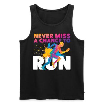 Running Runner Half Marathon - Men's Premium Organic Tank Top - black - Front - Michal (187cm)