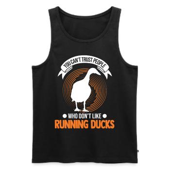Indian Running Gift Running Duck - Débardeur bio Premium Homme - noir - Devant - Michal (187cm)
