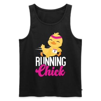 Running Runner Half Marathon - Men's Premium Organic Tank Top - black - Front - Michal (187cm)