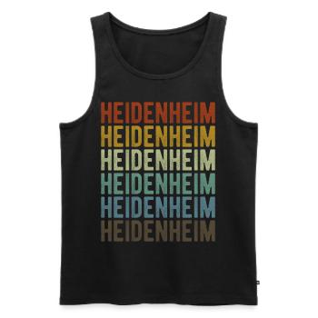 Heidenheim Stadt Retro Vintage - Männer Premium Bio Tank Top - Schwarz - Vorne - Michal (187cm)