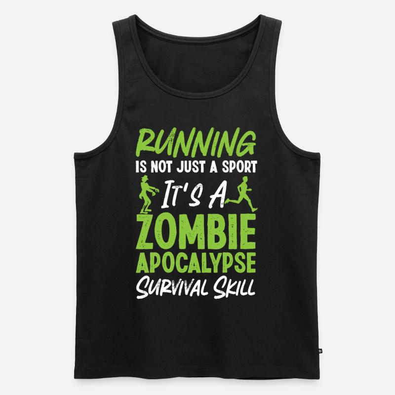 Running Runner Half Marathon - Männer Premium Bio Tank Top - Schwarz