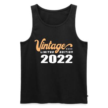 Vintage Anniversaire Anniversaire Rétro 2022 Limité - Débardeur bio Premium Homme - noir - Devant - Michal (187cm)