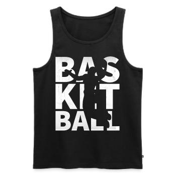 Basketball Ball Sport Graphique - Débardeur bio Premium Homme - noir - Devant - AI Model Male 178 light (178cm)