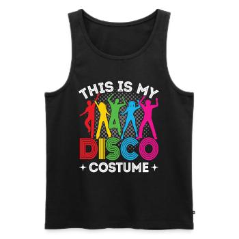 Disco 70s 80s Disco Party Outfit DiscoTheque - Men's Premium Organic Tank Top - black - Front - AI Model Male 178 light (178cm)