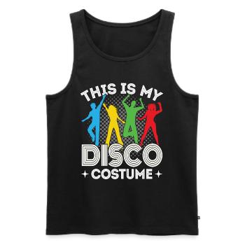 Disco 80s 70s Disco Party Outfit DiscoTheque - Men's Premium Organic Tank Top - black - Front - AI Model Male 178 light (178cm)