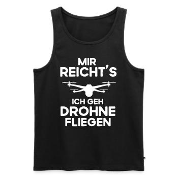 Mir Reichts Ich Geh Drohne Fliegen - Männer Premium Bio Tank Top - Schwarz - Vorne - Michal (187cm)