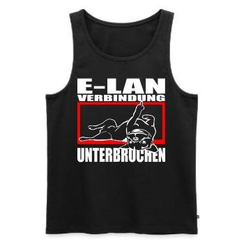 Hund Bulldogge Statement Spruch - E-LAN - Hund - Männer Premium Bio Tank Top - Schwarz - Vorne - Michal (187cm)