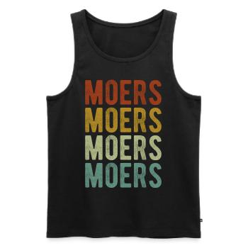 Moers Stadt Retro Vintage - Männer Premium Bio Tank Top - Schwarz - Vorne - Michal (187cm)