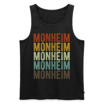 Monheim Stadt Retro Vintage - Männer Premium Bio Tank Top - Schwarz - Vorne - Michal (187cm)