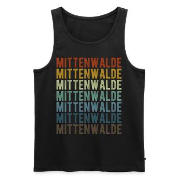 Mittenwalde Stadt Retro Vintage - Männer Premium Bio Tank Top - Schwarz - Vorne - AI Model Male 178 light (178cm)