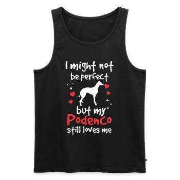 Podenco ist nicht perfekt spanischer Podenco - Männer Premium Bio Tank Top - Schwarz - Vorne - AI Model Male 178 light (178cm)