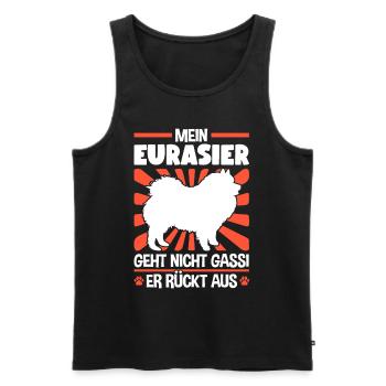 Eurasier Gassi gehen Eurasian Dog - Männer Premium Bio Tank Top - Schwarz - Vorne - Michal (187cm)
