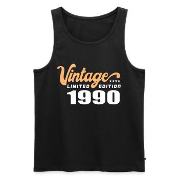 Vintage Geburtstag Geburtstag Retro 1990 Limited - Männer Premium Bio Tank Top - Schwarz - Vorne - Michal (187cm)