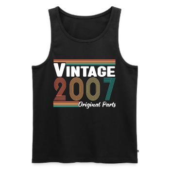 Vintage 2007 Original Parts Cadeau Anniversaire - Débardeur bio Premium Homme - noir - Devant - Michal (187cm)