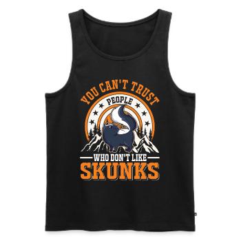 Stinktier Liebhaber - Männer Premium Bio Tank Top - Schwarz - Vorne - AI Model Male 178 light (178cm)