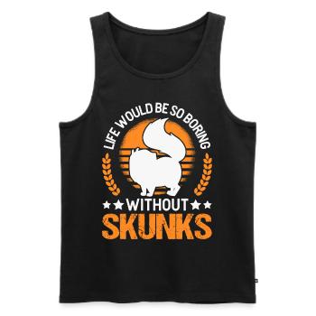La vie serait si ennuyeuse sans Skunks Skunk - Débardeur bio Premium Homme - noir - Devant - Michal (187cm)