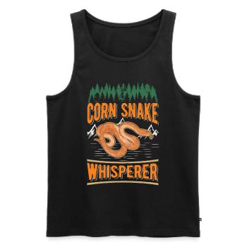 Kornnatter Flüsterer Corn Snake Whisperer - Men's Premium Organic Tank Top - black - Front - Michal (187cm)