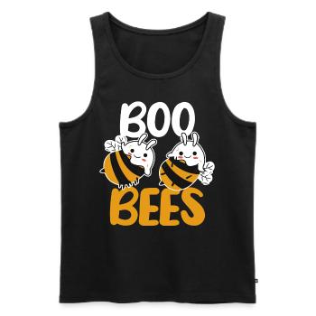 Lustige Boo Bienen Halloween Bee Ghost - Männer Premium Bio Tank Top - Schwarz - Vorne - Michal (187cm)