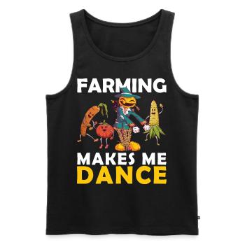 Retro Farming bringt mich dazu, Gemüse Farm zu tan - Männer Premium Bio Tank Top - Schwarz - Vorne - Michal (187cm)