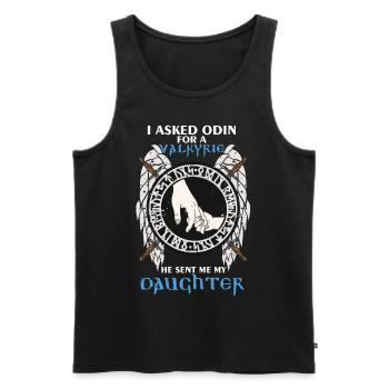 Ich fragte Odin um Valkyrie, er schickte mir meine - Männer Premium Bio Tank Top - Schwarz - Vorne - AI Model Male 178 light (178cm)