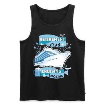 Kreuzfahrt, lustiger Spruch Rentner-Pläne, Rentner - Männer Premium Bio Tank Top - Schwarz - Vorne - AI Model Male 178 light (178cm)