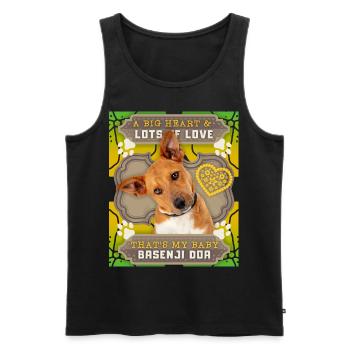 Basenji Doa, Hund, Bongo-Rassehund lustiger Spruch - Männer Premium Bio Tank Top - Schwarz - Vorne - AI Model Male 178 light (178cm)