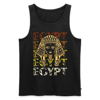 Ägyptischer Pharao König Tut Tutanchamun Ägypten M - Männer Premium Bio Tank Top - Schwarz - Vorne - Michal (187cm)