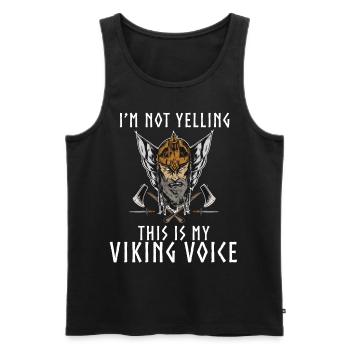 Ich schreie nicht, dass dies meine Wikingerstimme - Männer Premium Bio Tank Top - Schwarz - Vorne - Michal (187cm)