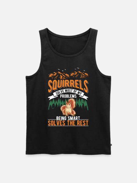 Eichhörnchen Geschenk Grauhörnchen Squirrel - Männer Premium Bio Tank Top - Schwarz