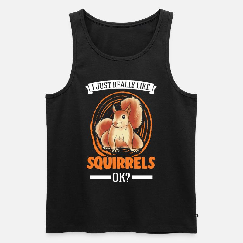 J’aime vraiment Squirrels Squirrel - Débardeur bio Premium Homme - noir