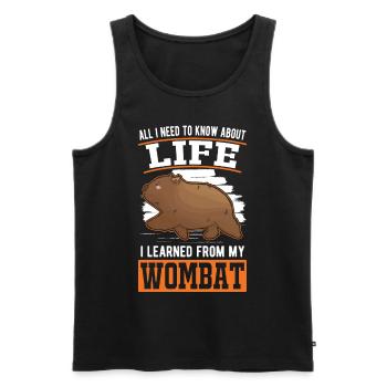 Wombat australien - Débardeur bio Premium Homme - noir - Devant - Michal (187cm)