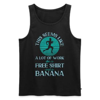Running Runner Half Marathon Retro - Männer Premium Bio Tank Top - Schwarz - Vorne - AI Model Male 178 light (178cm)