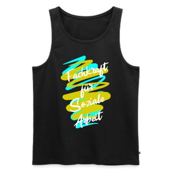 Soziale Arbeit - Männer Premium Bio Tank Top - Schwarz - Vorne - AI Model Male 178 light (178cm)