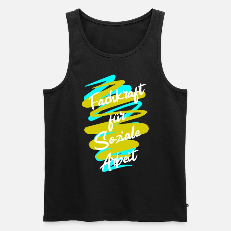 Soziale Arbeit - Männer Premium Bio Tank Top - Schwarz