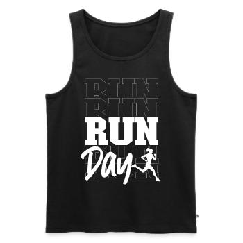 Running Runner Half Marathon - Men's Premium Organic Tank Top - black - Front - Michal (187cm)